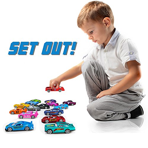 TONZE Coches Niños Juguetes Vehiculos Metálico Mini Miniaturas Coches Maquetas Vehiculos Coches Metalicos Juguetes Niños Niñas 3 4 5 Años 16 Coches