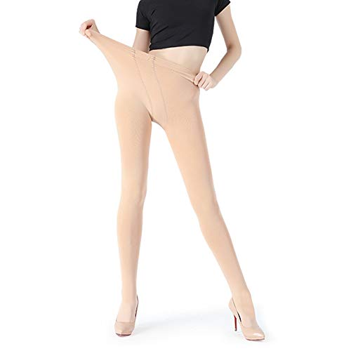 TOPTETN Otoño e invierno más gruesas medias de terciopelo pantimedias pies cálidos incluso leggings medias Medias estilo Calcetines Calcetines negros y de color carne (Natural, L-XL(Peso:100-180))