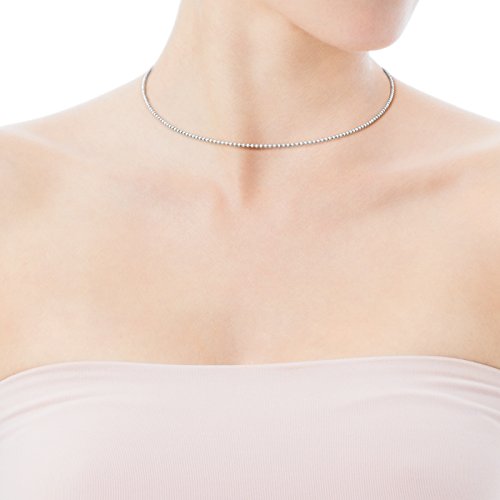 TOUS Collar cadena Mujer en plata de primera Ley, Anxho 0,14 cm, Largo 40 cm.