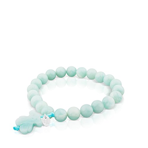 TOUS Pulsera elástica de mujer en color verde Amazonita - Longuitud 17,5 cm