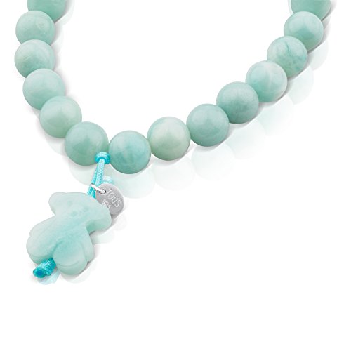 TOUS Pulsera elástica de mujer en color verde Amazonita - Longuitud 17,5 cm