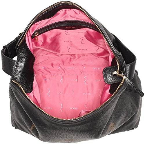 Tous Saca Estelia de Piel, Shopper para Mujer, Negro (Black), 15x34x33 cm (W x H x L)