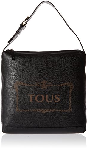 Tous Saca Estelia de Piel, Shopper para Mujer, Negro (Black), 15x34x33 cm (W x H x L)