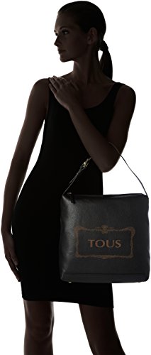 Tous Saca Estelia de Piel, Shopper para Mujer, Negro (Black), 15x34x33 cm (W x H x L)