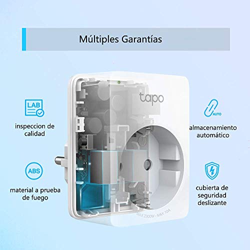 TP-Link Tapo P100 4-pack - WiFi Enchufe Inteligente Mini tamaño para Controlar su Dispositivo Desde Cualquier Lugar, sin Necesidad de Concentrador, Funciona con Amazon Alexa y Google Home