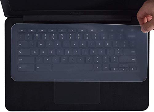 Tracsmart - Protector de teclado universal de silicona antipolvo impermeable para ordenadores portátiles (12" - 14") 310 mm x 130 mm