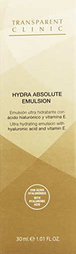 Transparent Clinic - Emulsión ultra hidratante - con ácido hialurónico y vitamina E - 30 ml