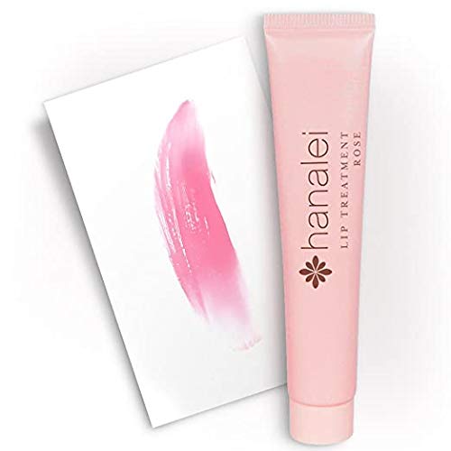 Tratamiento labial de Hanalei, hecho con aceite de kukui, manteca de karité, pita y aceite de semillas de uva. HECHO EN LOS ESTADOS UNIDOS. Rosa. (15 g/ 15 ml)