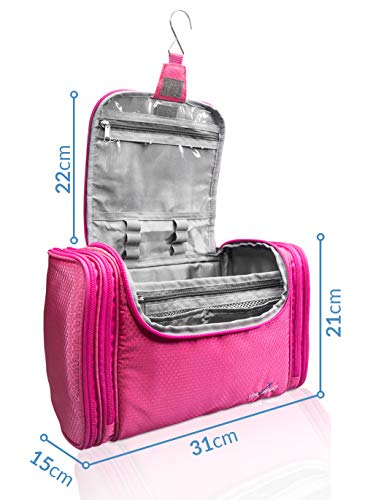 TRAVANDO ® Neceser Mujer Grande XXL, Bolsa de Aseo para Colgar, Neceser de Viaje, Accesorios de baño, Bolso de Maquillaje, Mujeres