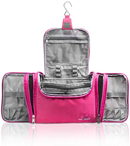 TRAVANDO ® Neceser Mujer Grande XXL, Bolsa de Aseo para Colgar, Neceser de Viaje, Accesorios de baño, Bolso de Maquillaje, Mujeres