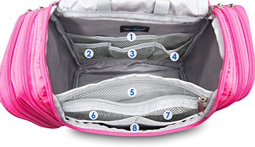 TRAVANDO ® Neceser Mujer Grande XXL, Bolsa de Aseo para Colgar, Neceser de Viaje, Accesorios de baño, Bolso de Maquillaje, Mujeres