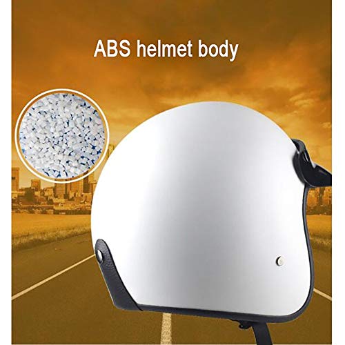 Travel Pillows Cerebro - Gorra Casco Retro Harley para Motocicleta con AprobacióN Dot Y Visor-Cruiser Chopper Scooter Ciclomotor Piloto Jet Casco 3/4 Medio Casco