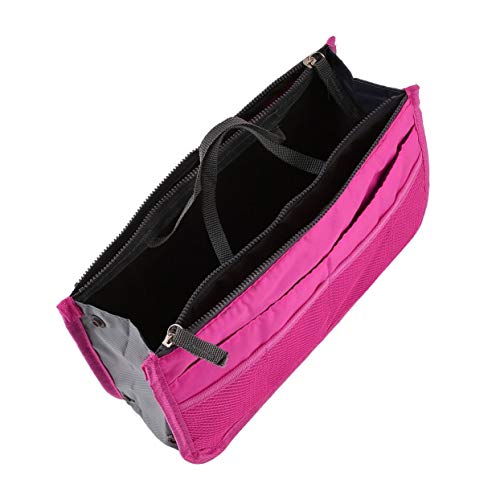 Tree-on-Life Multifuncional Doble Cremallera Poliéster Maquillaje Bolsa Portátil de Viaje de Belleza Bolsa de Cosméticos Maquillaje Bolsa de baño con Mango