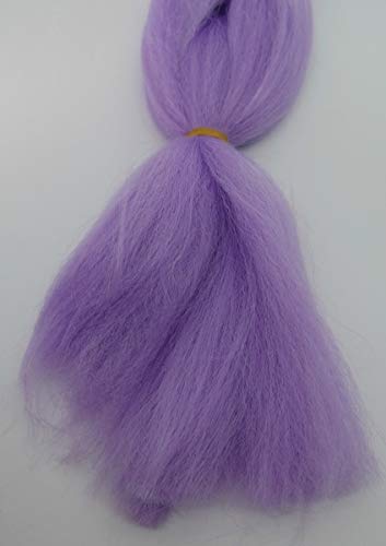 Trenas de color lila (lila claro) – de pelo trenzado sintético de un solo color, 120/60 cm de largo, 100 g