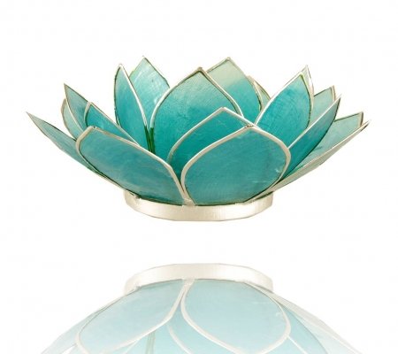 Trimontium Soporte para Vela de té, Metal, Turquesa