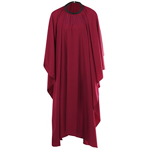 TRIXES Bata Roja Salón de Belleza Capa para Cortarse el Cabello en Peluquería