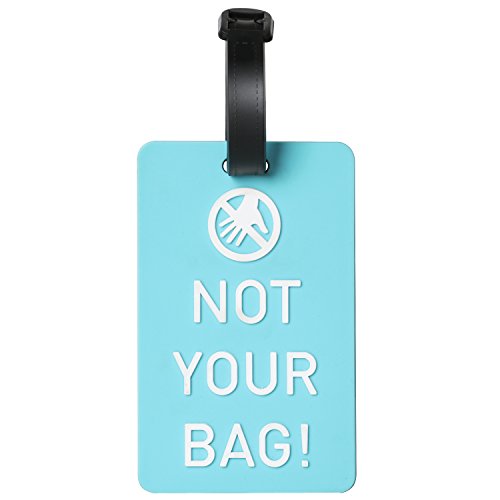 TRIXES Etiqueta para Equipaje Not Your Bag! Etiqueta Identificadora - Azul y Blanca