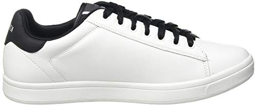 TRUSSARDI JEANS by Trussardi Galium Luxury PU Nabuk, Zapatillas de Gimnasio para Hombre, White/Black, 40 EU