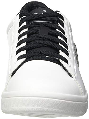 TRUSSARDI JEANS by Trussardi Galium Luxury PU Nabuk, Zapatillas de Gimnasio para Hombre, White/Black, 40 EU