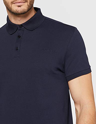 Trussardi Jeans by Trussardi Polo Piquet Stretch Regular Fi, Azul (Navy Blue U290), Medium para Hombre