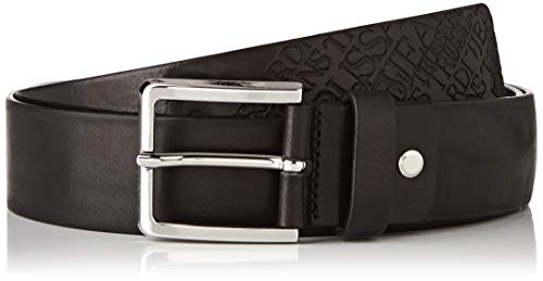 Trussardi Jeans by Trussardi Ticinese Belt Leather Cinturón, Negro (Black K299), 105|#105|#677 (Talla del fabricante: 105) para Hombre