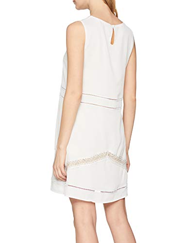 Trussardi Jeans Mini Dress Regular Fit Creponne Vestido, Blanco (W002/Natural W002), 38 (Talla del Fabricante: 42) para Mujer