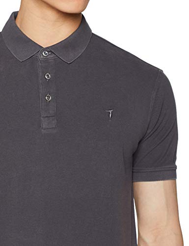 Trussardi Jeans Short Sleeves Polo Shirt Piquet Pure Cotton Regular Fit, Gris (E280/Dark Grey E280), Medium para Hombre