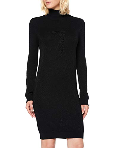 Trussardi Jeans Turtleneck Dress with Lurex Lo Vestido, Negro (Black K299), Small para Mujer