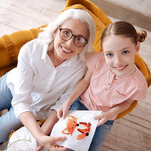 TTCOTOKE Hilos de Bordar, Hilo Punto de Cruz de Algodón, 123 Piezas Bordado Kit de Hilos, Hilos para Hacer Pulseras, Línea de Costura Coser Hilos Conjunto de Agujas Bordado