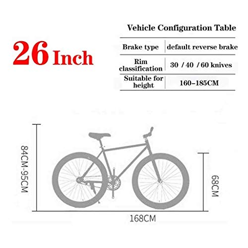 TTZY Camino de la Bicicleta, Bicicletas 26 Pulgadas, Sistema de Frenos inversa, Marco de Acero al Carbono de Alta, Camino de la Bicicleta de Carreras, de los Hombres y Mujeres Adultos 6-11, A SHIYUE