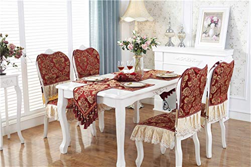 TUANZI Squisito Runner da tavolo Caminos de Mesa Camino de Mesa Vino Tinto Bandera de Mesa de café Moderno Europea per Feste, ristoranti e attività all'aperto (Color : Red, Size : 33X156cm)