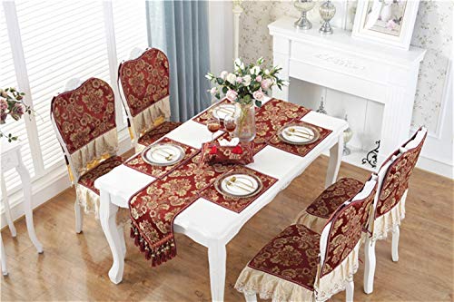 TUANZI Squisito Runner da tavolo Caminos de Mesa Camino de Mesa Vino Tinto Bandera de Mesa de café Moderno Europea per Feste, ristoranti e attività all'aperto (Color : Red, Size : 33X156cm)