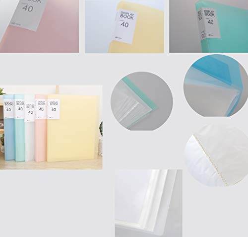 TUKA-i-AKUT [5x] PP Carpetas de fundas A4, 200 fundas PP Carpetas (5x40), Sólida Polipropileno Carpeta para archivo, Capacidad para 400 hojas, Cubrir Translúcido, Juego de 5 en 5 colores, TKD8018-5x