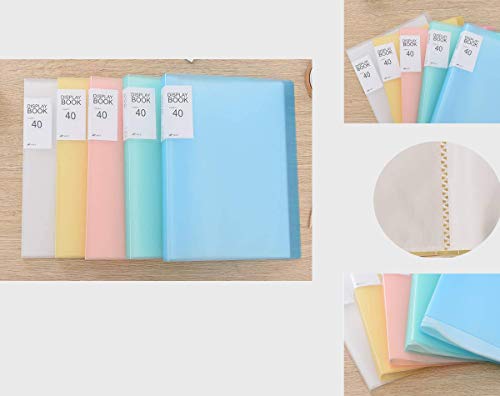 TUKA-i-AKUT [5x] PP Carpetas de fundas A4, 200 fundas PP Carpetas (5x40), Sólida Polipropileno Carpeta para archivo, Capacidad para 400 hojas, Cubrir Translúcido, Juego de 5 en 5 colores, TKD8018-5x