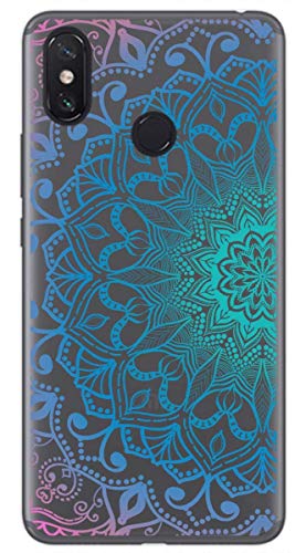 Tumundosmartphone Funda Gel Transparente para XIAOMI MI MAX 3 diseño Mandala Dibujos