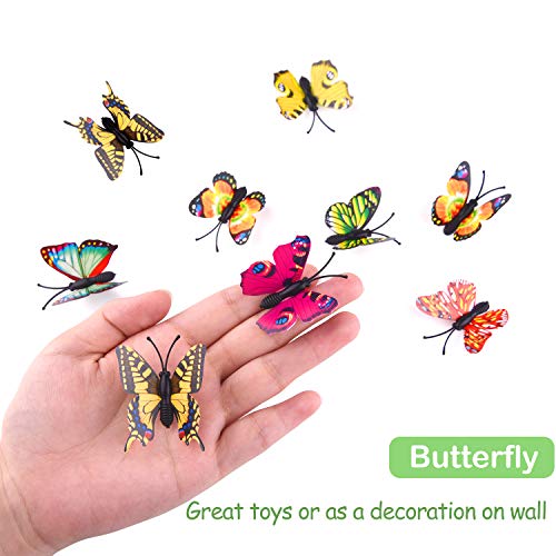 TUPARKA 49 PCS Plastic Insect Toys Bugs Figure Toys Surtido de Insectos realistas Butterfly Beetle Dragonfly Modelo Gag Juguetes para niños Insectos Party Bag Fillers Favores Juguetes Educativo