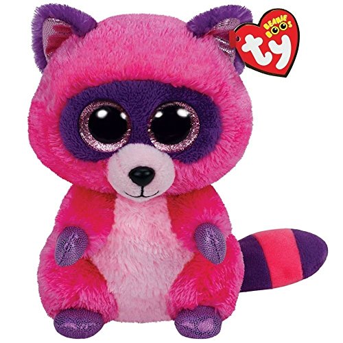TY - Roxie, peluche mapache, 23 cm, color rosa (37043TY) , color/modelo surtido