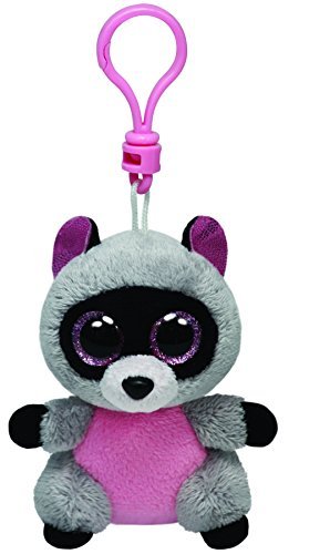 Ty TY33007 - Mapache de Peluche (8.1x3.5x3 cm) (TY33007) - Peluche Llavero Beanie Mofeta 10 cm, Juguete Peluche A Partir de 10 años