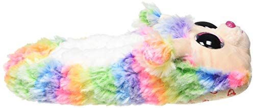 Ty – Zapatillas de Peluche Rainbow el Perro Caniche, (Multicolor), 37 EU
