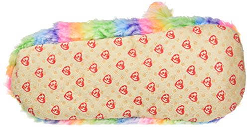 Ty – Zapatillas de Peluche Rainbow el Perro Caniche, (Multicolor), 37 EU