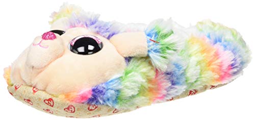 Ty – Zapatillas de Peluche Rainbow el Perro Caniche, (Multicolor), 37 EU