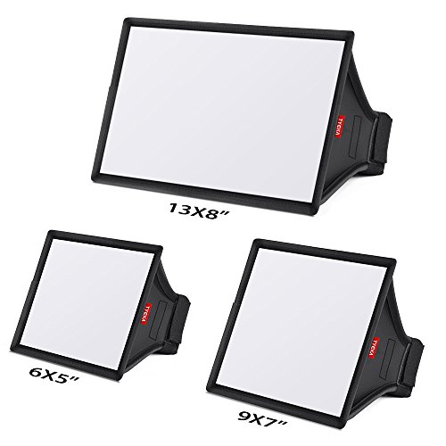TYCKA Flash Softbox difusor Kit (Universal, Plegable) Incluyen 15 x13cm, 23 x 18cm, 33 x 20cm para Nikon, Canon, Sony, yongnuo y Otros Flash DSLR