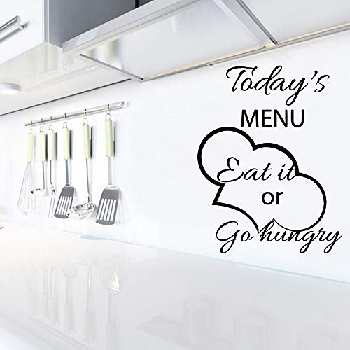 TYLPK Beauty Today's Menu Wall Art Decal Wall Sticker Mural para la decoración del hogar Pvc Wall Decals Red L 58cm X 75cm