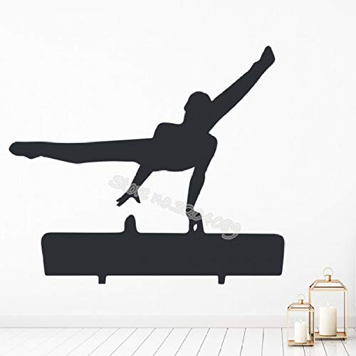 TYLPK Gimnasia Pommel Horse Etiqueta de la pared Danza Atletismo Viga de equilibrio Deportes Decoración del hogar Gimnasio Estudio Arte moderno WallPaper 65x56cm
