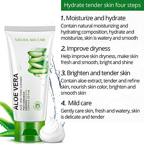 TYTOGE Limpiador Facial Aloe Vera Lavado de Cara Control de Aceite Limpieza Profunda Anti-acnes