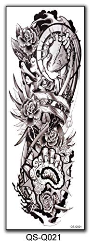 tzxdbh 5 Unids-Brazo Completo Tatuaje Palos Brazo Entero Brazo Original Flor Figura Grande Impermeable Pegatina para Tatuaje Duradera 5 Unos 48x17cm