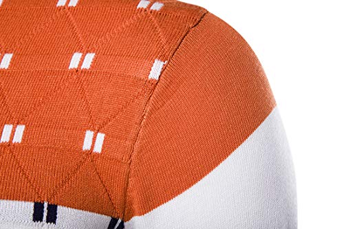 U/A - Jersey de manga larga para hombre Naranja naranja M