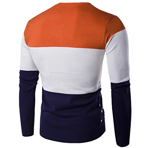U/A - Jersey de manga larga para hombre Naranja naranja M