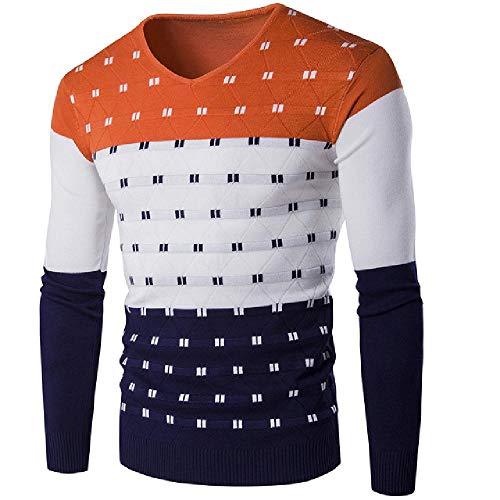 U/A - Jersey de manga larga para hombre Naranja naranja M