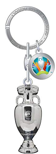 UEFA Euro 2020 Keyring Trophy (45 mm), Unisex-Adult, Grey, 45mm